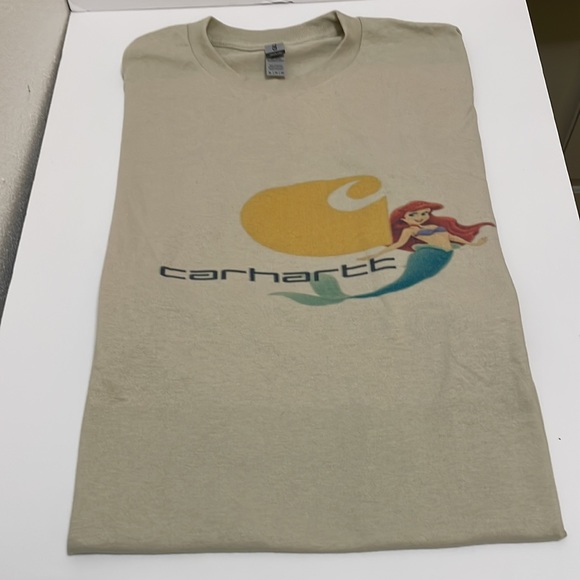 Gildan Custom Made Crew T-Shirt  Little Mermaid Carhartt Print New XL - Picture 14 of 17